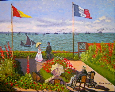 Terrace at St. Adresse - after Monet