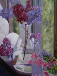Lilacs on Windowsill